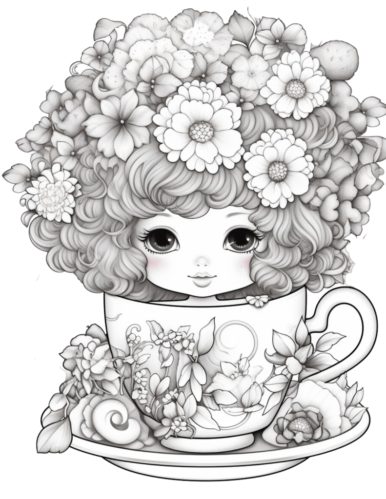 Baby Lady Diva Cups and Flowers Freebie