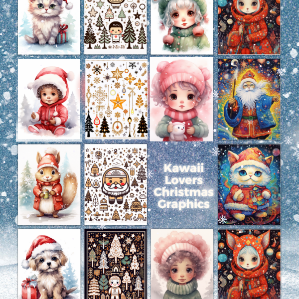 Kawaii Lovers Christmas Graphics Gabrielle Terris